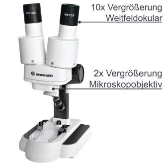 Mikroskopi - BRESSER JUNIOR 20x Stereo Microscope - ātri pasūtīt no ražotāja
