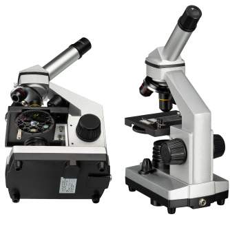 Mikroskopi - BRESSER JUNIOR 40x-1024x Microscope Set with Case - ātri pasūtīt no ražotāja