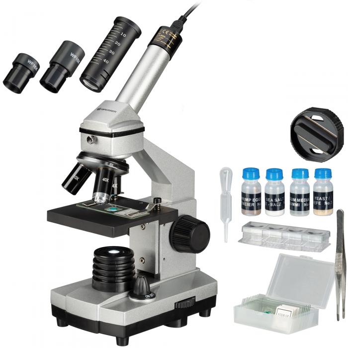 Mikroskopi - BRESSER JUNIOR 40x-1024x Microscope with HD Eyepiece Camera - ātri pasūtīt no ražotāja