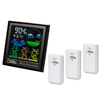 Bresser NATIONAL GEOGRAPHIC VA colour LCD Weather Station incl. 3 Sensors