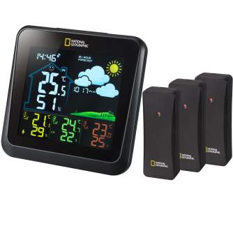 Weather Stations - Bresser NATIONAL GEOGRAPHIC VA colour LCD Weather Station incl. 3 Sensors - quick order from manufacturer