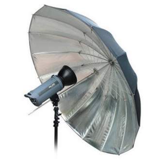 Foto lietussargi - BRESSER SM-09 Jumbo Reflective Umbrella silver/black 162 cm - ātri pasūtīt no ražotāja