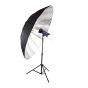 Foto lietussargi - BRESSER SM-09 Jumbo Reflective Umbrella silver/black 180 cm - ātri pasūtīt no ražotāja
