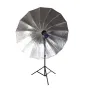 Foto lietussargi - BRESSER SM-09 Jumbo Reflective Umbrella silver/black 180 cm - ātri pasūtīt no ražotāja