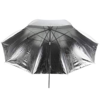 Foto lietussargi - BRESSER SM-04 Reflective Umbrella white/silver 109 cm - ātri pasūtīt no ražotāja