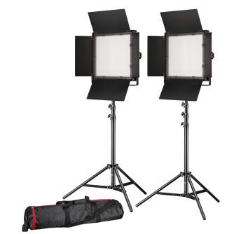 LED Light Set - BRESSER LED Photo-Video Set 2x LS-600 38W/5.600LUX + 2x tripod - quick order from manufacturer