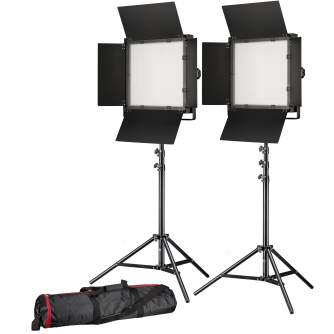 LED Light Set - BRESSER LED Photo-Video Set 2x LS-900 54W/8.860LUX + 2x tripod - quick order from manufacturer