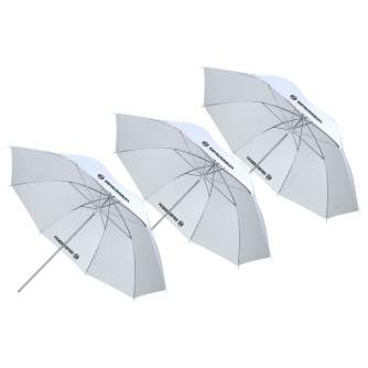 Umbrellas - BRESSER SU-43 Translucent Umbrella white 110 cm - 3 pcs - quick order from manufacturer