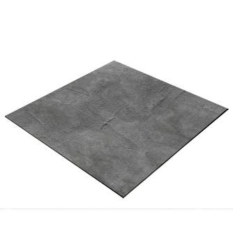 BRESSER Flat Lay Background for Tabletop Photography 40 x 40cm Concrete Look Dark Grey