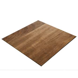 BRESSER Flat Lay Background for Tabletop Photography 40 x 40cm Teakwood