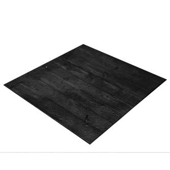 BRESSER Flat Lay Background for Tabletop Photography 60 x 60cm Black Wood Planks