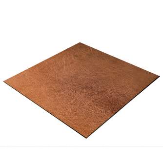 Backgrounds - BRESSER Flat Lay Background for Tabletop Photography 60 x 60cm Leather Look Rust-Brown - quick order from manufacturer
