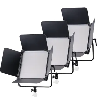 LED gaismas paneļi - Bresser BR-S100B PRO Triple Kit - ātri pasūtīt no ražotāja