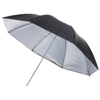 Foto lietussargi - BRESSER BR-BS110 Reflective Umbrella black/silver 110cm - ātri pasūtīt no ražotāja