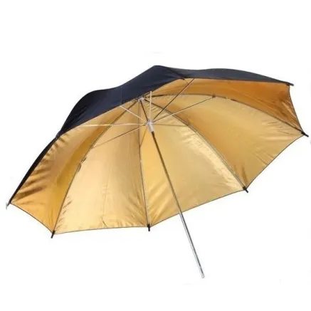 BRESSER BR-BG83 Reflective Umbrella black/gold 83cm
