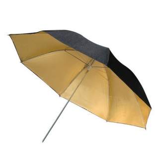 Зонты - BRESSER BR-BG83 Reflective Umbrella black/gold 83cm - быстрый заказ от производителя