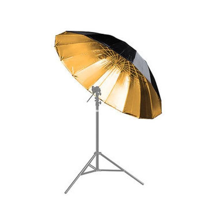 Umbrellas - BRESSER BR-BG150 Reflective Umbrella black/gold 150cm - quick order from manufacturer