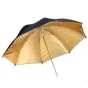 Umbrellas - BRESSER BR-BG110 Reflective Umbrella black/gold 110cm - quick order from manufacturer
