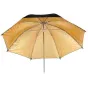 Umbrellas - BRESSER BR-BG110 Reflective Umbrella black/gold 110cm - quick order from manufacturer