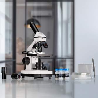 Mikroskopi - BRESSER Biolux NV 20x-1280x Microscope with HD USB camera - ātri pasūtīt no ražotāja