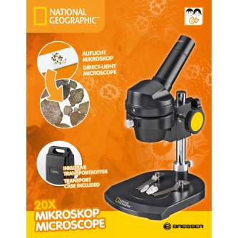 Microscopes - Bresser NATIONAL GEOGRAPHIC Reflected Light Microscope 20x magnification - quick order from manufacturer