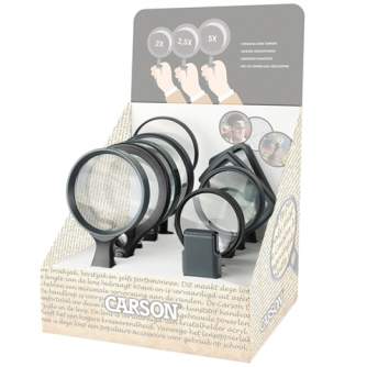 Sortimenta jaunumi - Carson Stock Set for Display with 2x 10 Magnifiers - ātri pasūtīt no ražotāja