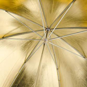 Umbrellas - walimex Reflex Umbrella gold, 84cm - quick order from manufacturer