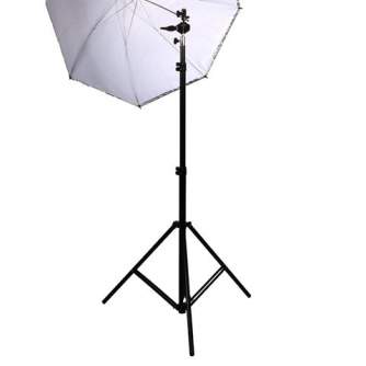 Sortimenta jaunumi - Falcon Eyes Umbrella Set Silver/White 152 cm incl. tripod and bracket - ātri pasūtīt no ražotāja