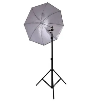 Umbrellas - Falcon Eyes Umbrella Set White/Black 152 cm incl. tripod and bracket - quick order from manufacturer