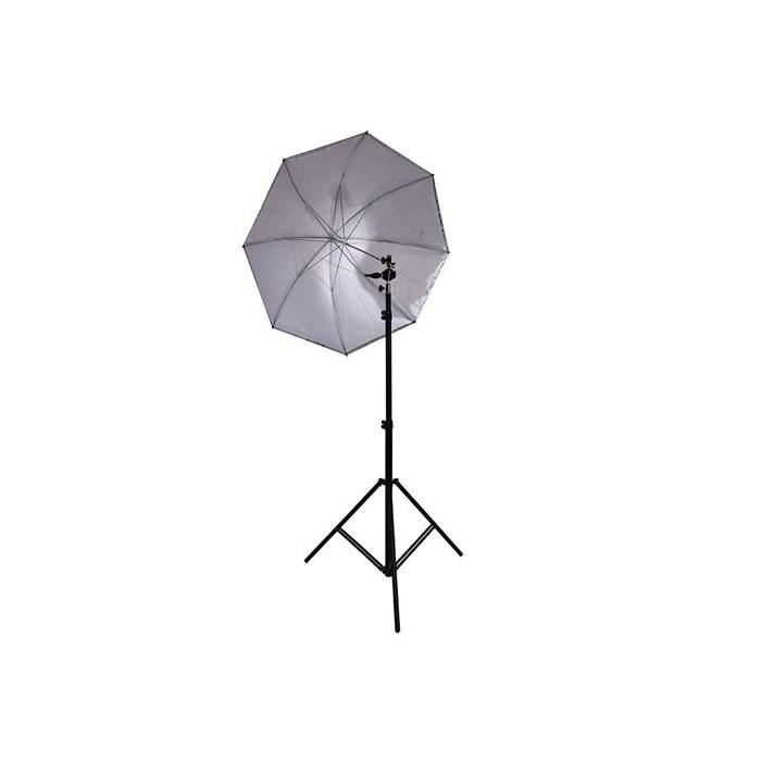 Sortimenta jaunumi - Falcon Eyes Umbrella Set White/Black 152 cm incl. tripod and bracket - ātri pasūtīt no ražotāja