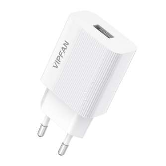 Baterijas, akumulatori un lādētāji - Vipfan E01 Charger kit 2.4A + Cable micro USB white2 - ātri pasūtīt no ražotāja