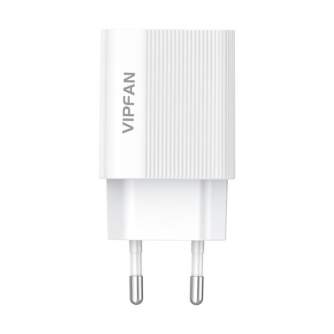 Batteries and chargers - Vipfan E01 Charger kit 2.4A + Cable micro USB white2 - quick order from manufacturer
