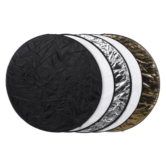 Foldable Reflectors - BRESSER BR-TR1 5in1 Collapsible Reflector round 107cm - quick order from manufacturer