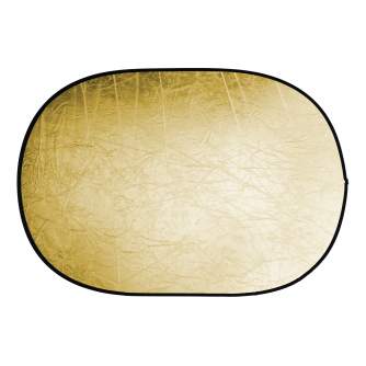 Foldable Reflectors - BRESSER BR-TR5 2-in-1 collapsible Reflector gold/silver 120x180cm - quick order from manufacturer