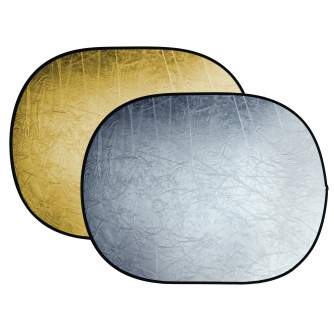 Foldable Reflectors - BRESSER BR-TR5 2-in-1 collapsible Reflector gold/silver 150x200cm - quick order from manufacturer
