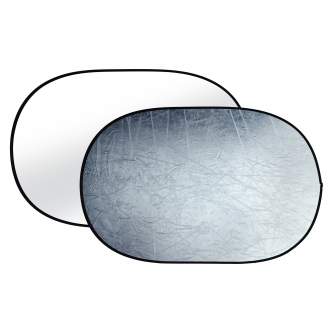 Foldable Reflectors - BRESSER TR-8 2-in-1 collapsible Reflector silver/white 100x150cm - quick order from manufacturer