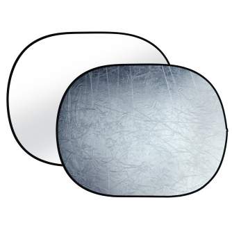 Foldable Reflectors - BRESSER TR-8 2-in-1 collapsible Reflector silver/white 150x200cm - quick order from manufacturer