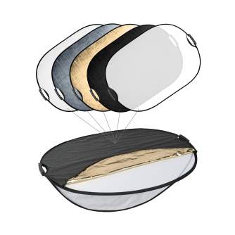 Foldable Reflectors - BRESSER TR-25 5in1 Collapsible Reflector with Handles 70x110cm - quick order from manufacturer