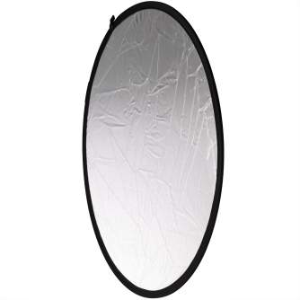 Foldable Reflectors - BRESSER TR-8 2-in-1 collapsible Reflector silver/white 80cm round - quick order from manufacturer