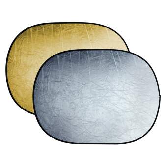Foldable Reflectors - BRESSER BR-TR5 2-in-1 collapsible Reflector gold/silver 90x120cm - quick order from manufacturer