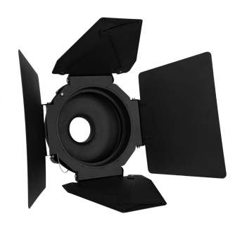 Barndoors Snoots & Grids - Aputure F10 Barndoors metal 10-inch Bowens-Mount include black reflector dish - quick order from manufacturer