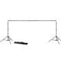 Background Set with Holder - BRESSER BR-D23 Background System + Background Cloth 3 x 6m Grey - quick order from manufacturer