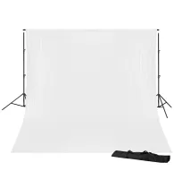 Fonu komplekti ar turētāju - BRESSER BR-D23 Background System + Background Cloth 3 x 6m White - ātri pasūtīt no ražotājaFonu komplekti ar turētāju - BRESSER BR-D23 Background System + Background Cloth 3 x 6m White - ātri pasūtīt no ražotāja