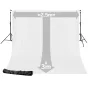 Background Set with Holder - BRESSER BR-D24 Background System + Background Cloth 2,5 x 3m White - quick order from manufacturer