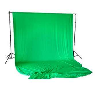 Комплект фона с держателями - BRESSER BR-D26 Background System + Background Cloth 3 x 6m Chromakey Green - быстрый заказ от прои