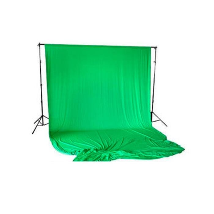 Background Set with Holder - BRESSER BR-D26 Background System + Background Cloth 3 x 6m Chromakey Green - quick order from manufacturer