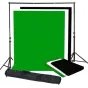 Background Set with Holder - BRESSER BR-BGS2 Set 2 - Background System + Backgrounds 3 x 6 m in 3 colours - quick order from manufacturer