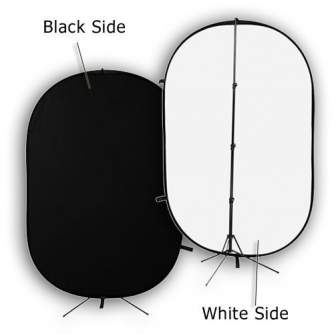 Фоны - BRESSER Foldable Background BR-3 180 x 240cm Black/White - быстрый заказ от производителя