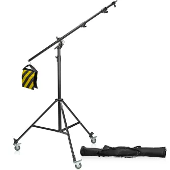 Boom statīvi - BRESSER BR-LB300 Light Stand with Swivel Arm and Wheels - ātri pasūtīt no ražotāja