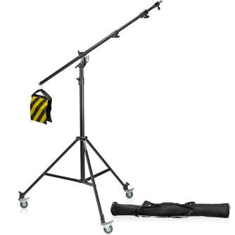 Boom Light Stands - BRESSER BR-LB300 Light Stand with Swivel Arm and Wheels - buy today in store and with delivery
